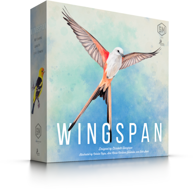 Wingspan is a 2019 board game designed by Elizabeth Hargrave and published by Stonemaier Games. 